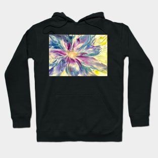 Colorful Clematis Abstract Bloom Hoodie